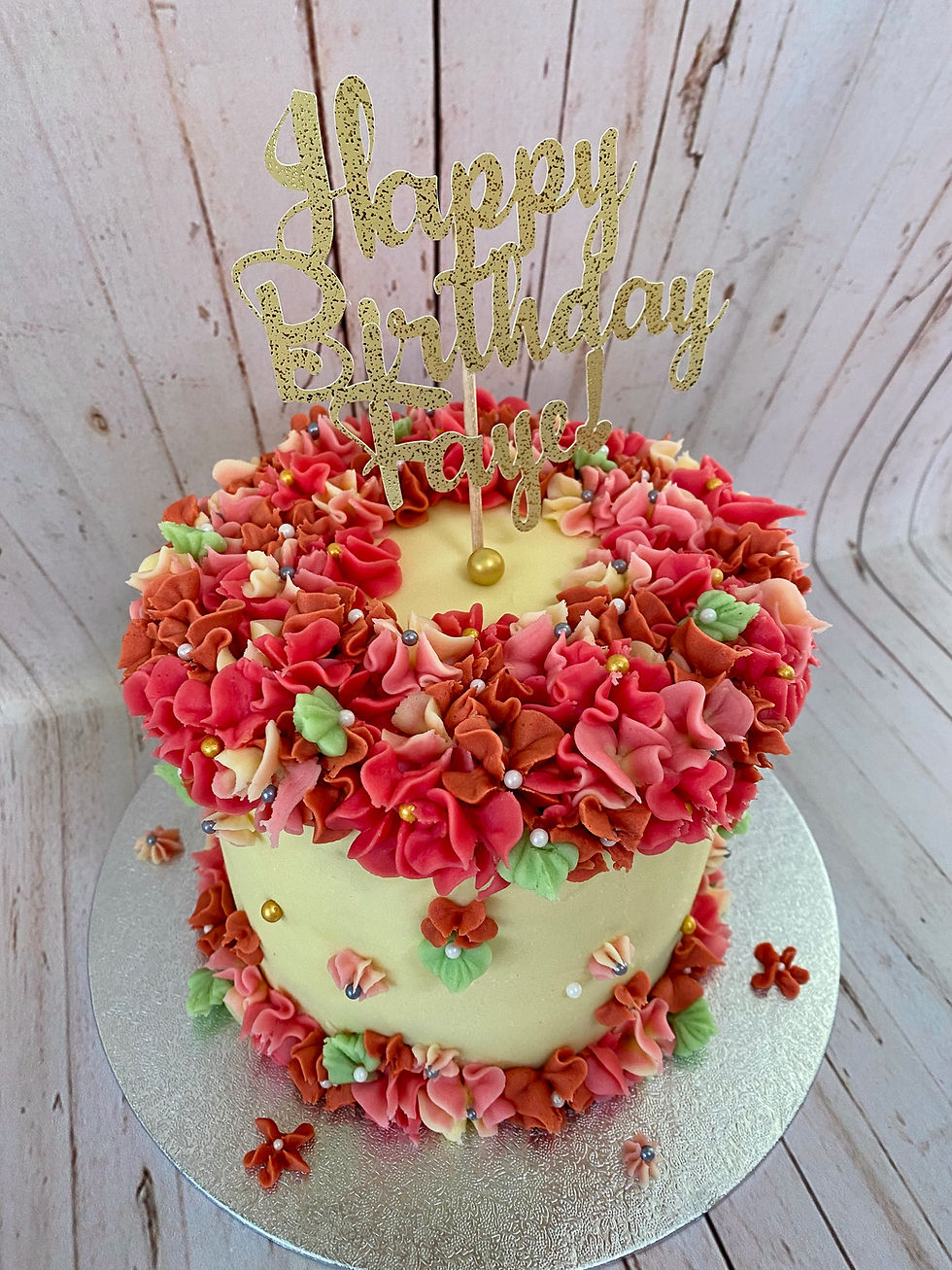 Butter, Sugar, Flower Floral Wreath Cake