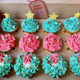 Dozen Christmas Cupcake Gift Box