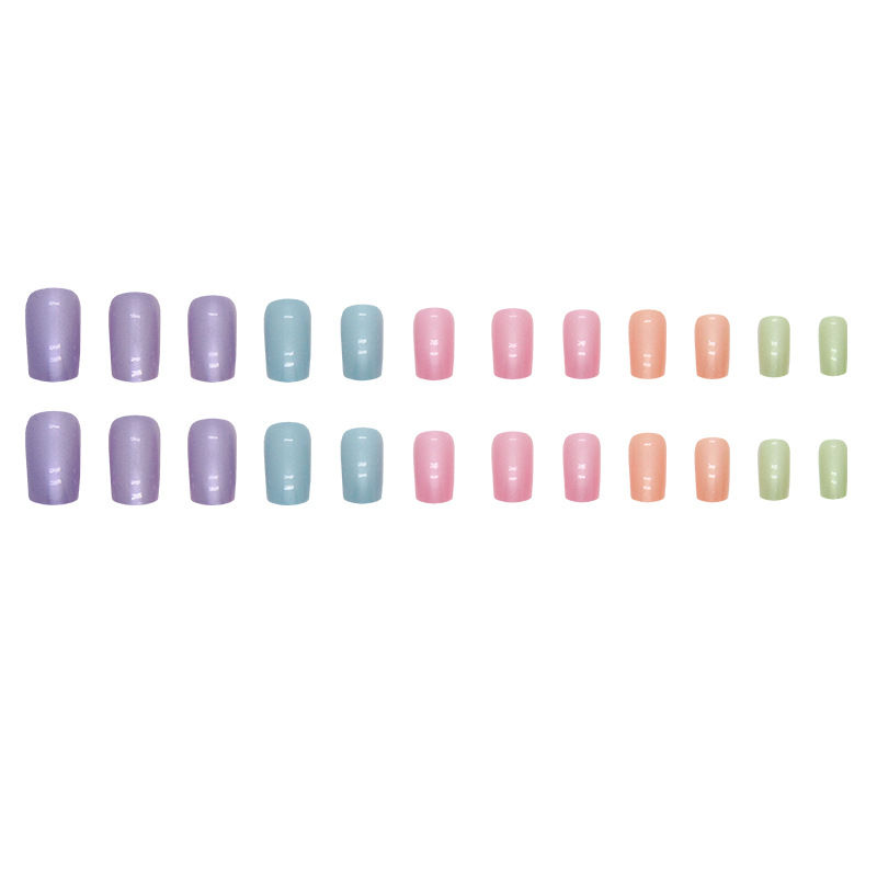 Thumbnail: Hot Girl Medium Length Colorful Summer Press-on nails