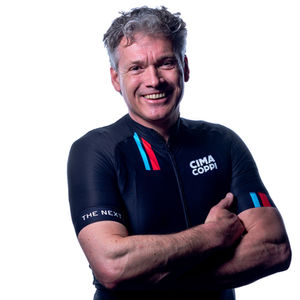 Portret foto van een wielrenner