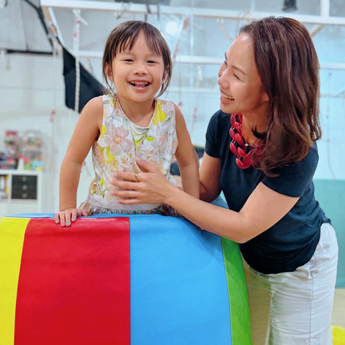 Child engaged in play-based therapy