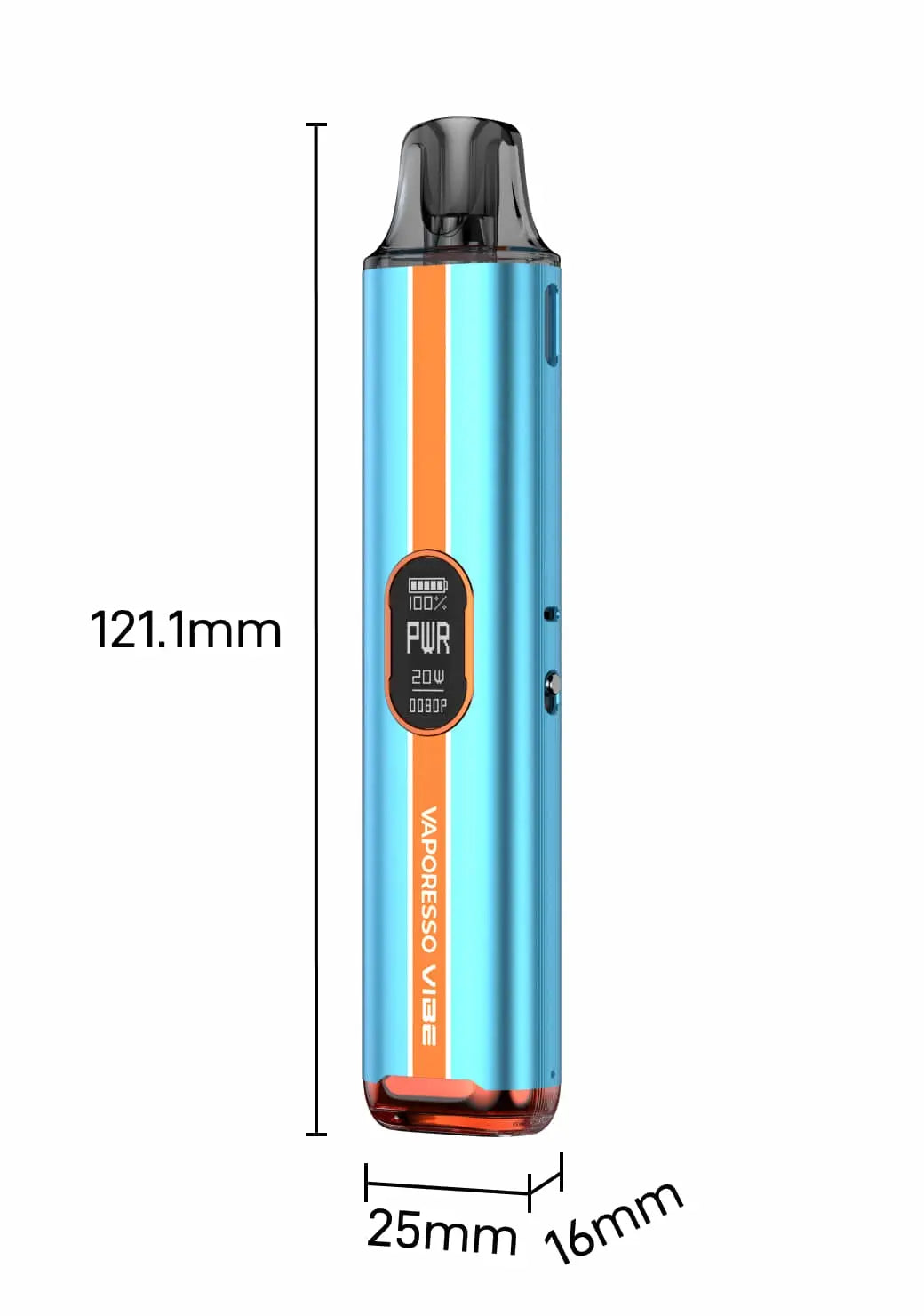 Vaporesso Vibe Kit dimensions and size specification