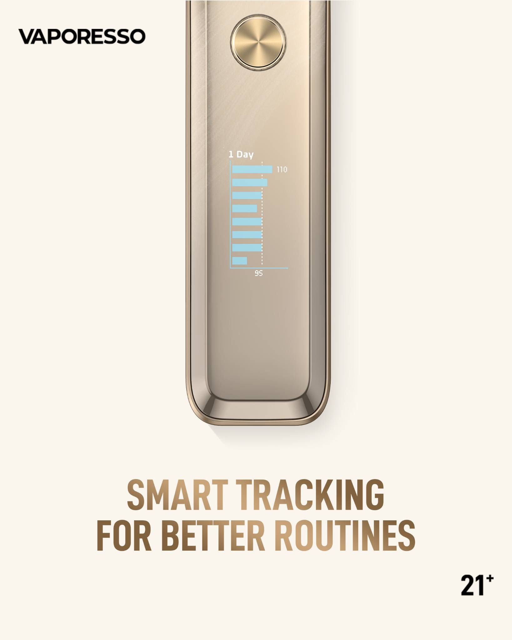 Vaporesso Xros Pro 2 smart tracking screen for puff monitoring