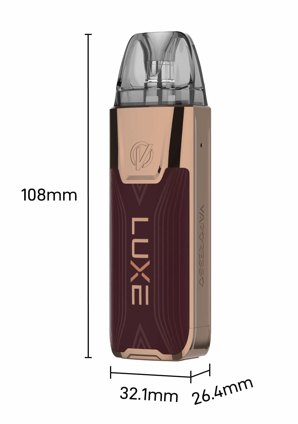 Aspire pod kit device dimensions and specifications chart