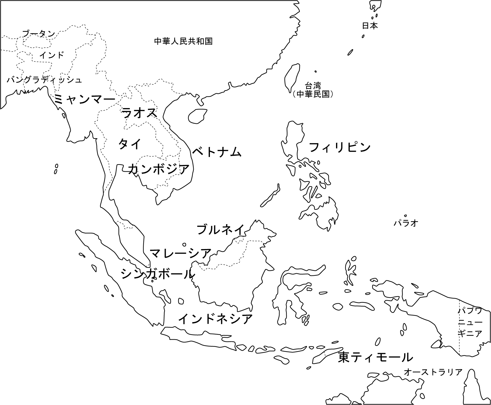 東南アジアマップ