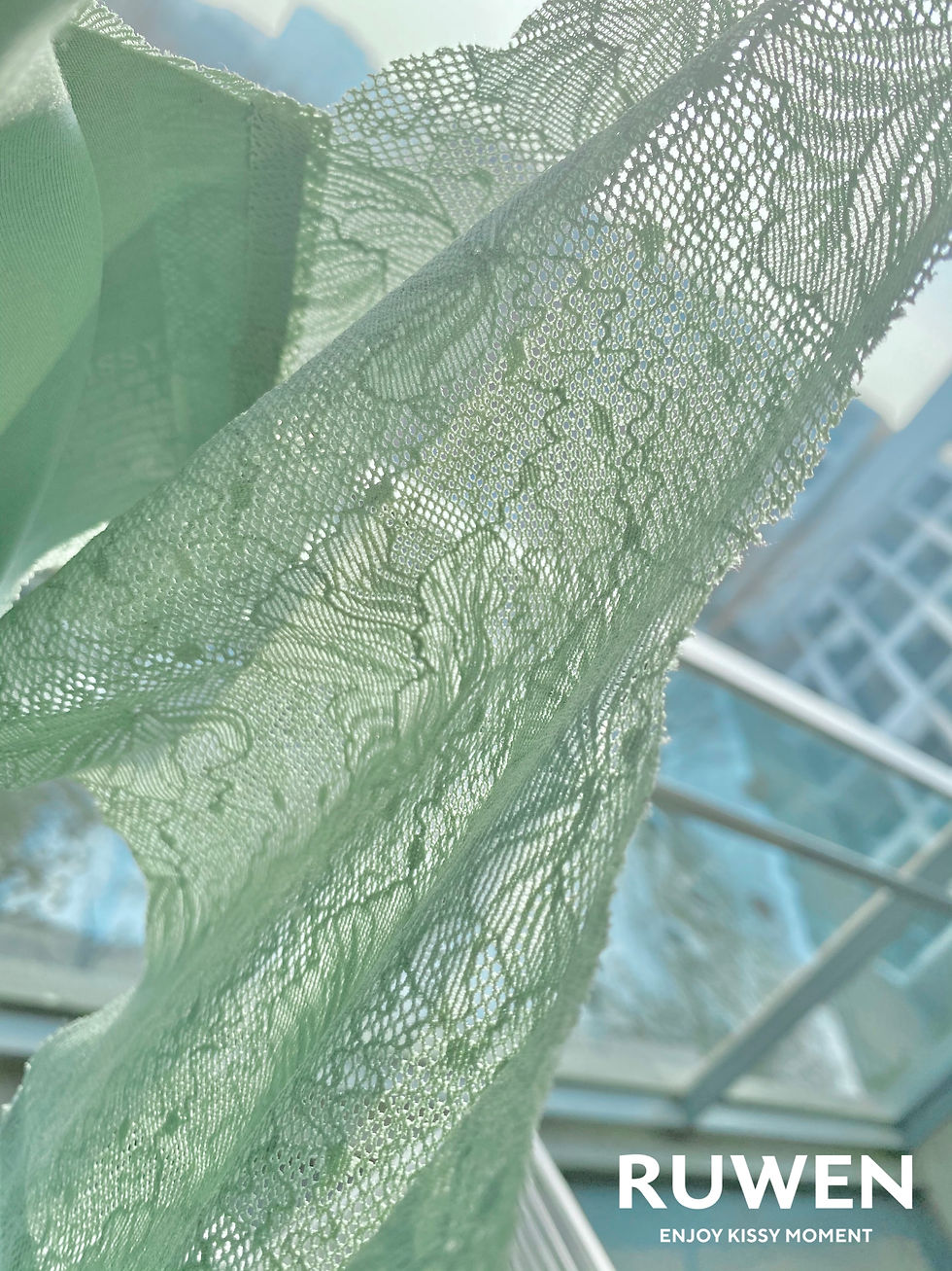 Thumbnail: RUWEN Platinum Lace Green Lace Detail