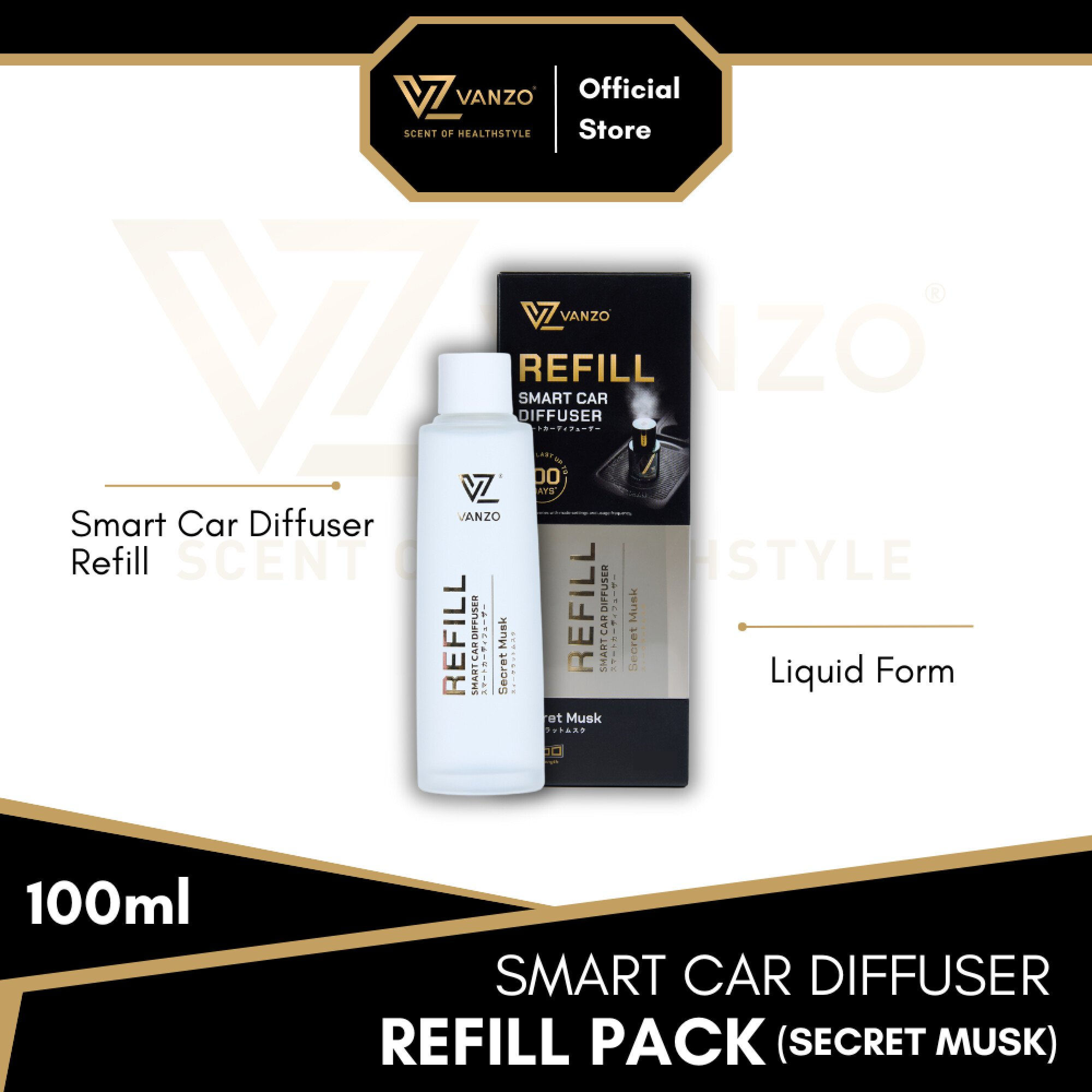 VANZO Smart Car Diffuser Refill- Secret Musk