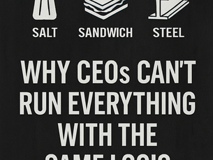 Salt, Sandwiches, and Steel: Why CEOs Can’t Run Everything With the Same Logic