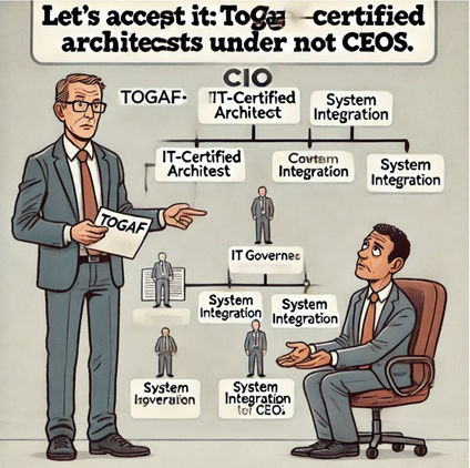 Let's Accept that TOGAF-certified architects are trained to operate under CIOs and not CEOs