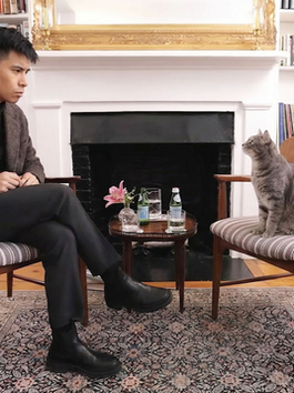 Ocean Vuong interviewed by a cat