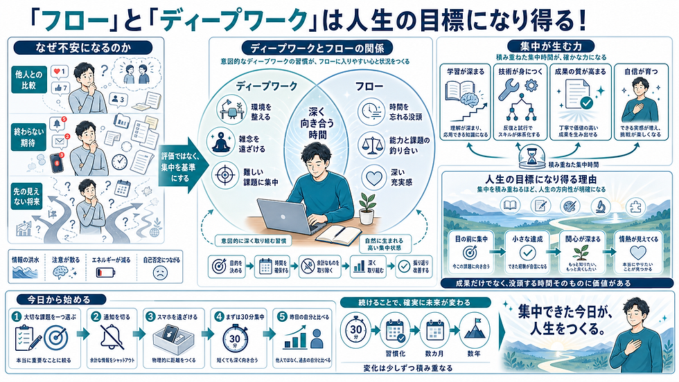不安な時代を撃ち抜く最強の武器!「フロー」と「ディープワーク」は人生の目標になりえる!