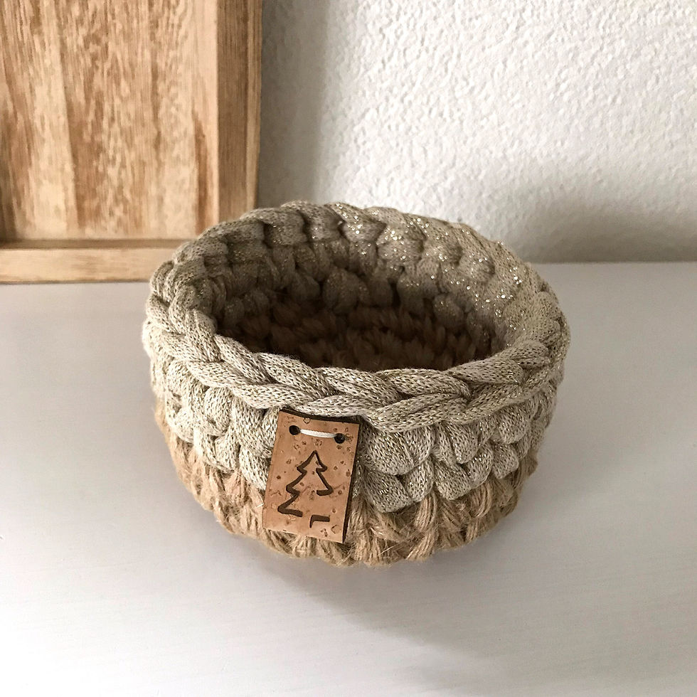 Miniature : Panier paillettes en crochet 