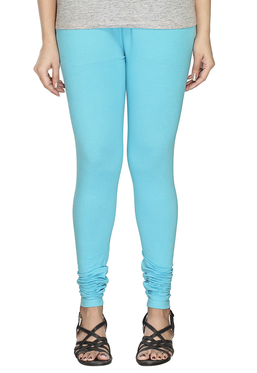 Stretchable Cotton Legging - Sky Blue
