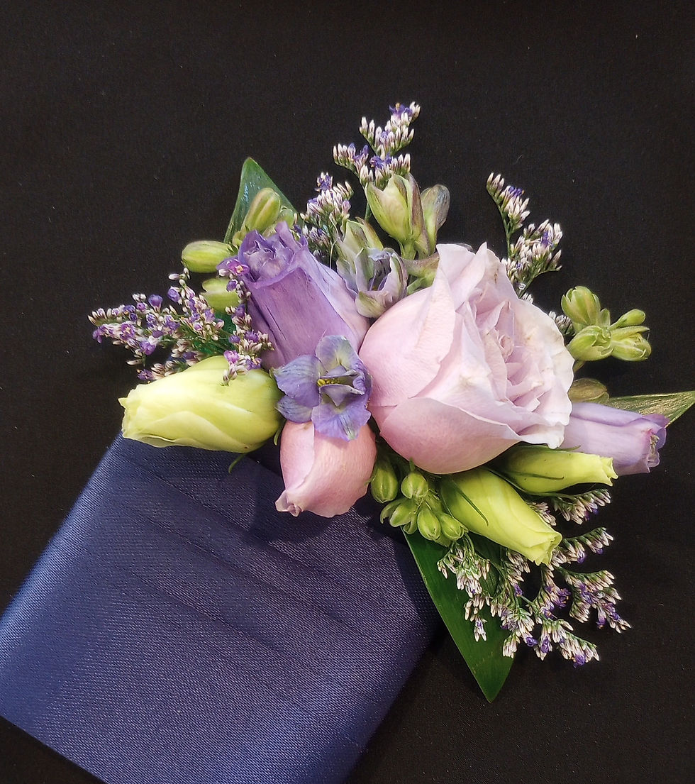 Lavender and Blush Wedding Pocket Boutonniere