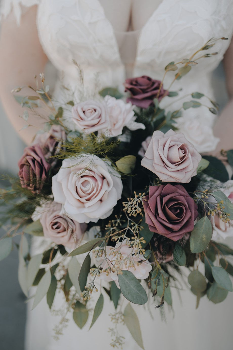 Blush Wedding Flowers at Farmers Creekside Le Roy NY