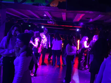  Crowd enjoying electronic music at a Sunday afternoon sober rave