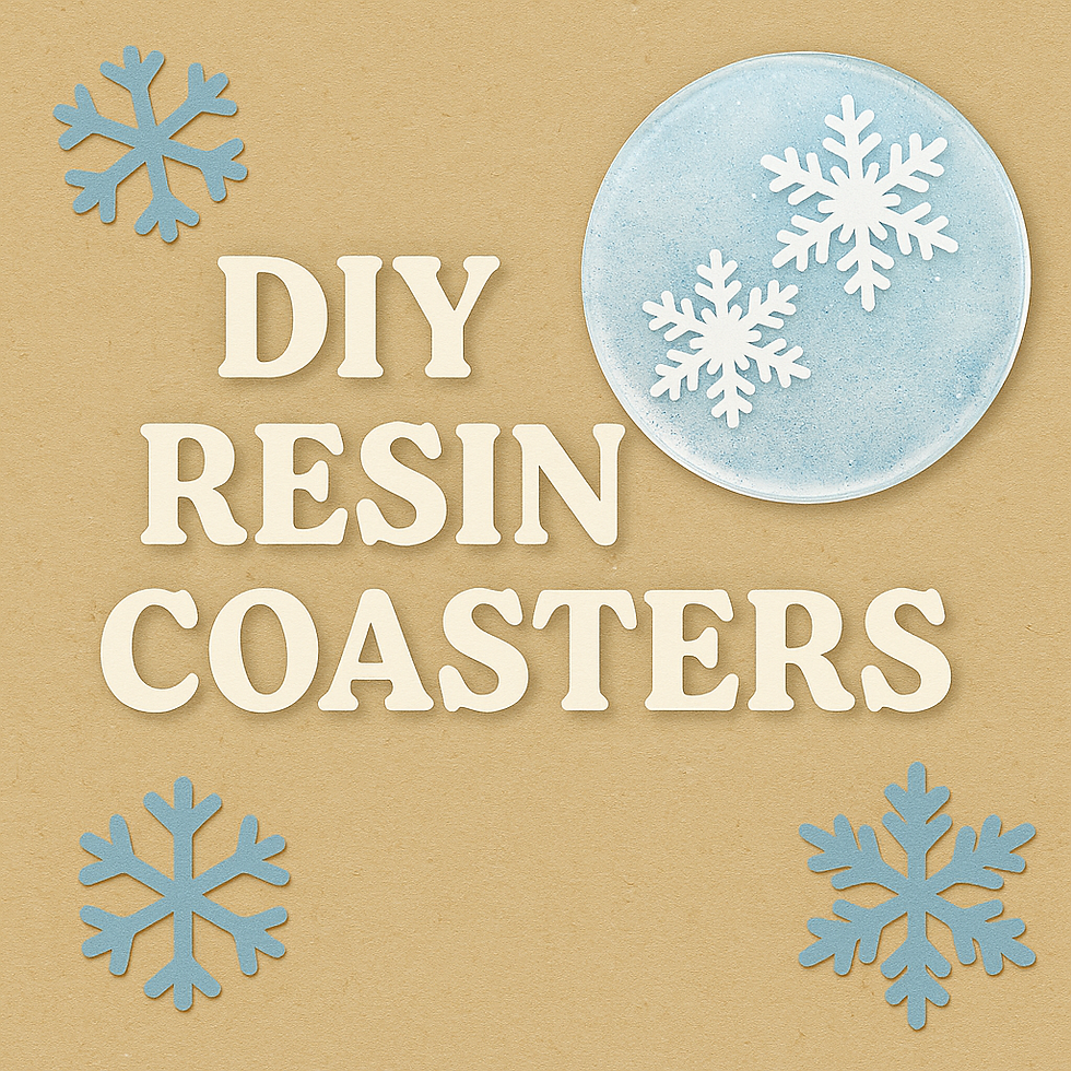 Resin Coasters with Winter/Holiday Inclusions