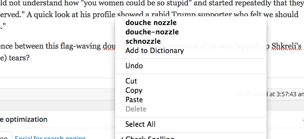 Thanks Spellcheck!