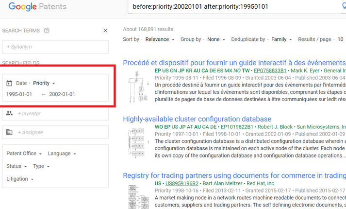 data google patents