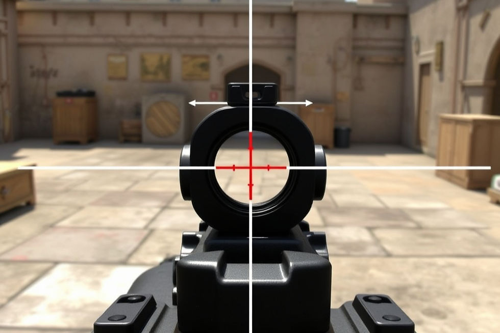 CS2 crosshair placement guide for beginners showing correct head-level aim