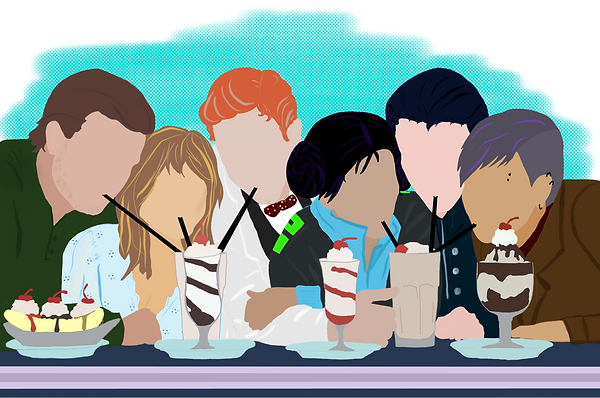 Friends Minimalistic FAM Fanart with Tra