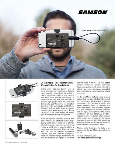 Samson Go Mic Mobile Advertorial