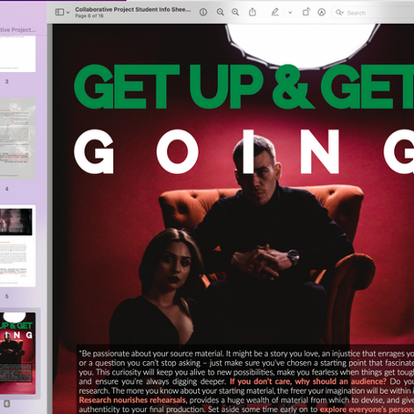 Free student info booklet for the DP Theatre Collaborative Project.