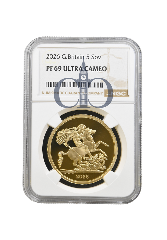 2026 £5 Gold Proof Sovereign PF69 ULTRA CAMEO