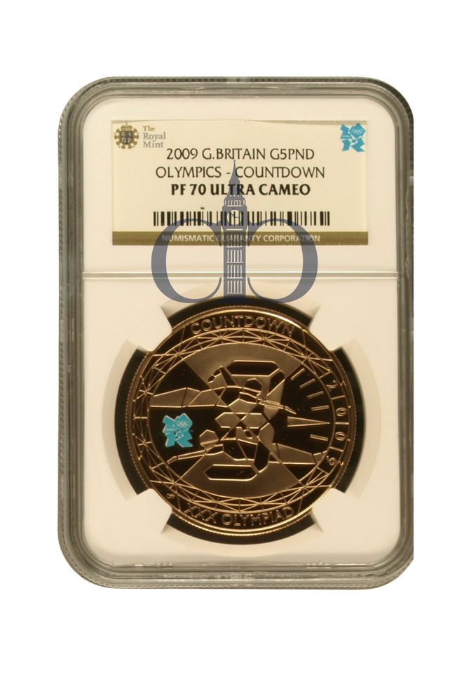 2009 £5 Countdown to London Olympics Proof PF70 ULTRA CAMEO