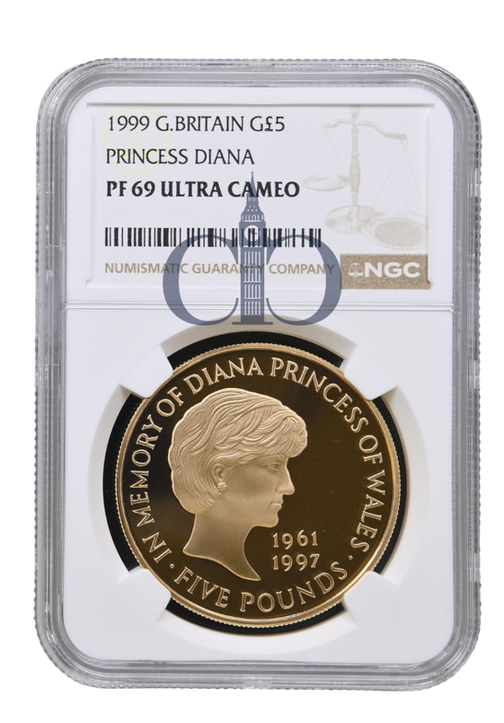 1999 £5 Princess Diana Proof PF69 ULTRA CAMEO