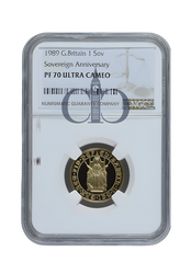 1989 Full Sovereign Gold Proof NGC PF70 ULTRA CAMEO