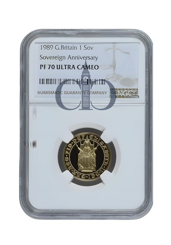 1989 Full Sovereign Gold Proof NGC PF70 ULTRA CAMEO