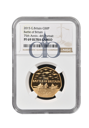 2015 50p Battle of Britain Proof PF69 ULTRA CAMEO