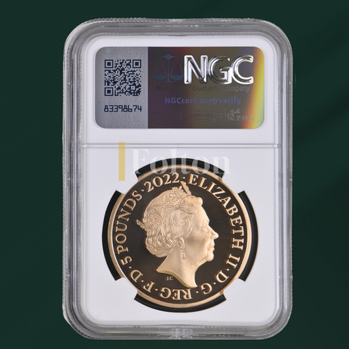 2022 £5 Honours and Investitiures Proof PF70 ULTRA CAMEO | Folton