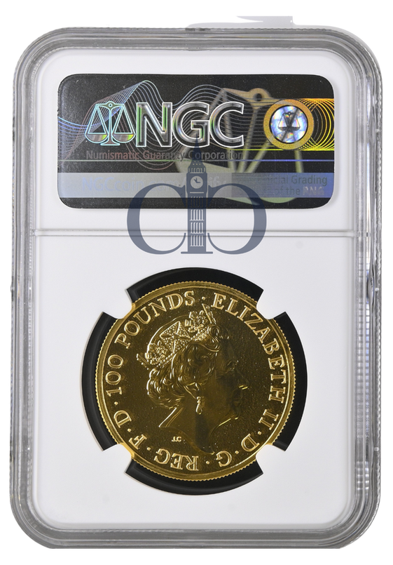 2016 1oz Queens Beasts Lion of England MS70