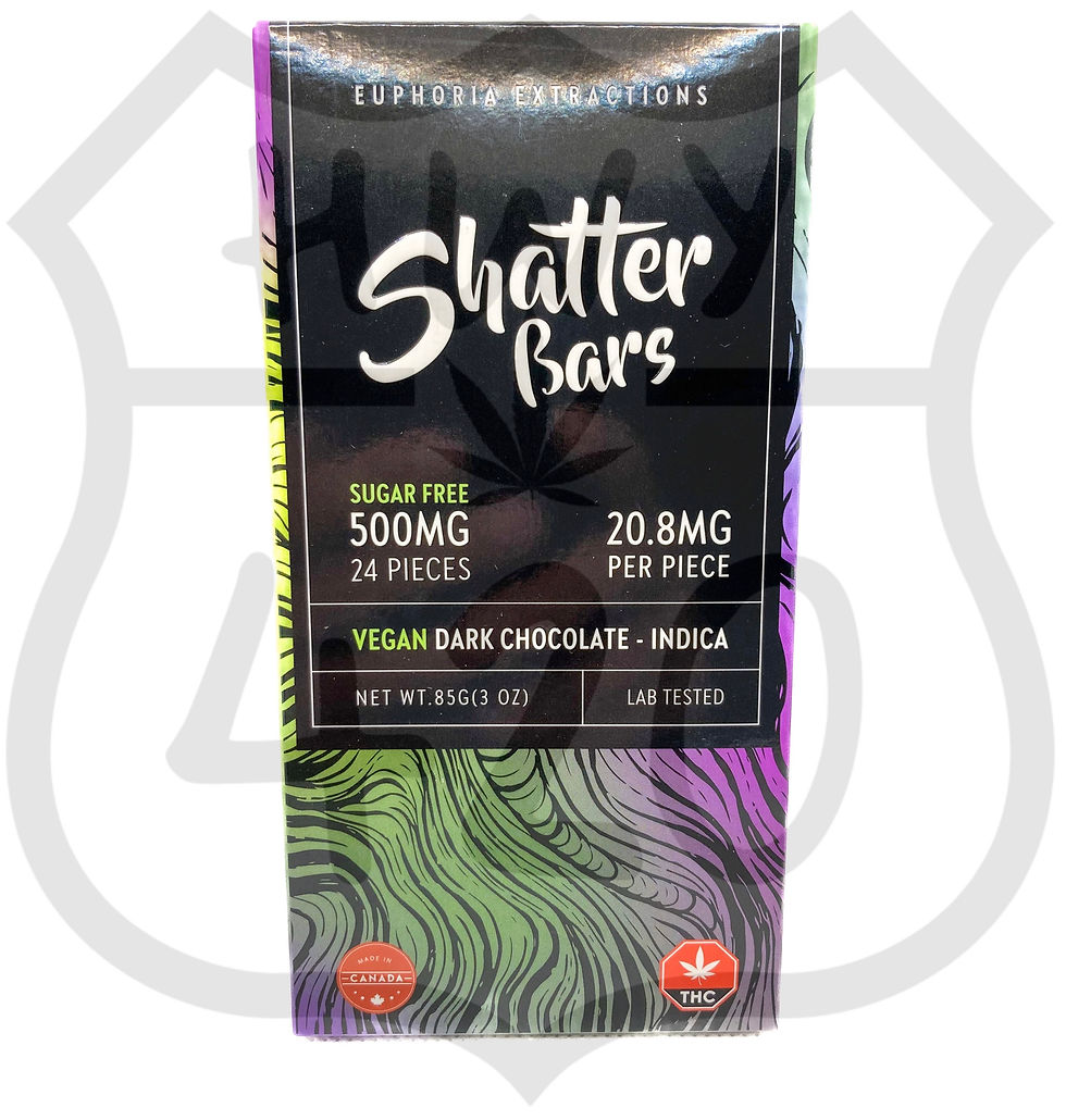 Premium Shatter Bar - Vegan Dark Chocolate (Indica)