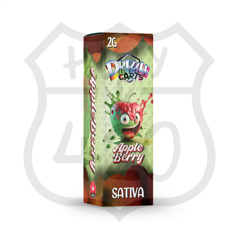 Drizzle Carts - Apple Berry (Sativa) THC: 97%