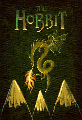 The Hobbit book cover illustration 
