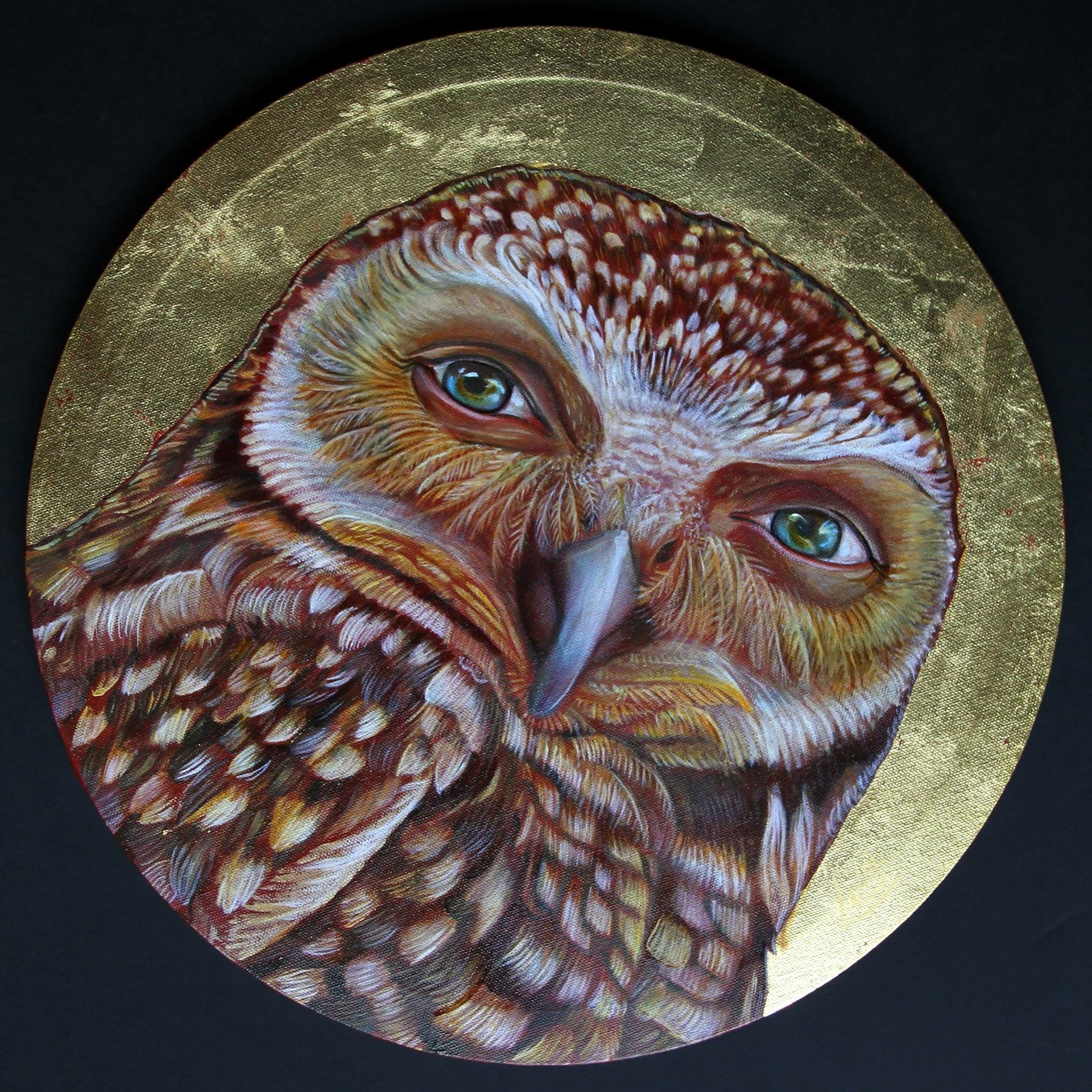Self Portrait with Owl