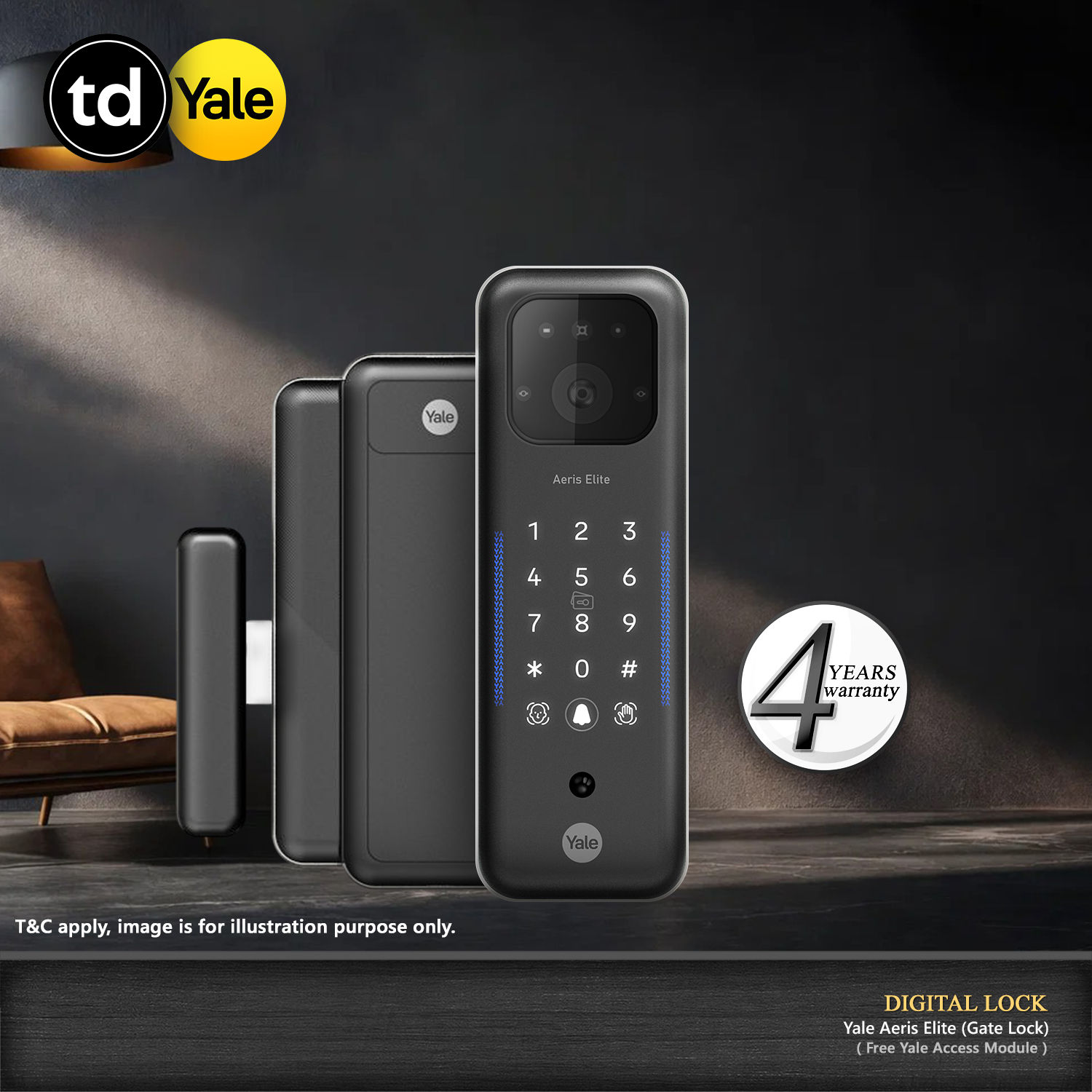 Yale Aeris Elite (Gate Lock)