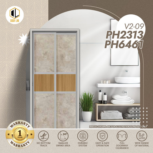 VYY Swing Slide Toilet Door (V2-09-PH2313+PH6461) | Door Lab