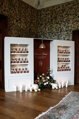 Bespoke Wedding Seating Chart for Autumnal Wedding at Sandon Hall, UK