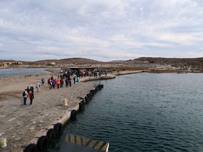 We joined a group of students and tourists on Delos, to study a culture dating to the early Bronze Age. Important mythological, historical and archeological discoveries make it one of the world's most famous excavations. RCCL organizes great tours.