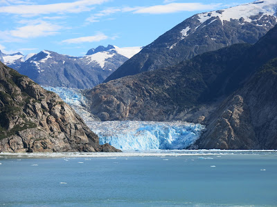 Glaciers in Tracy Arm are shrinking but still glorious in the light