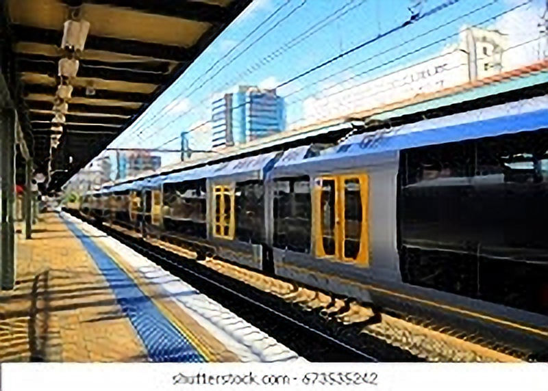 The train arrives in Katoomba from Sydney