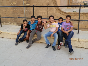 Egyptian boys in Cairo on the street