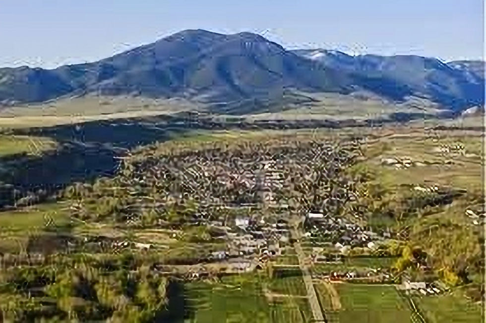 Ariel view Red Lodge, Montana