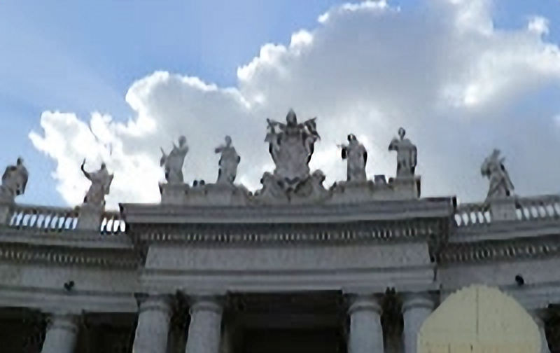 Rome's stately buildings inspire and fascinate, here against a perfect summer sky.