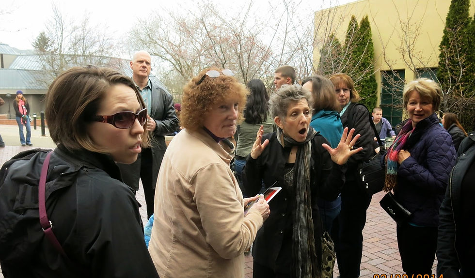 Entertaining and illuminating bits were gleaned by an enthusiastic group on an OSF backstage tour.