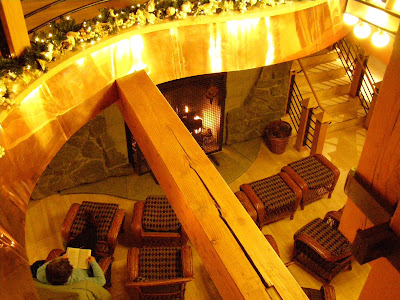 The warm and inviting Old Faithful Snow Lodge is welcoming, warm and cozy after a day of snow play and critter viewing.